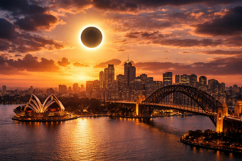 Sonnenfinsternis &uuml;ber Sydney